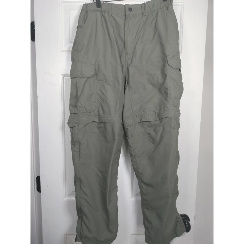REI Co-op Sahara Men's Convertible Hiking Pants 30x28.5 Green ZipOff Cargo Cargo